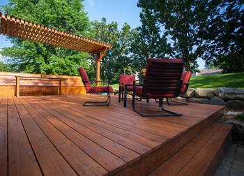 Deck staining in Beverly Hills, MI by A.L.B. Painting LLC.
